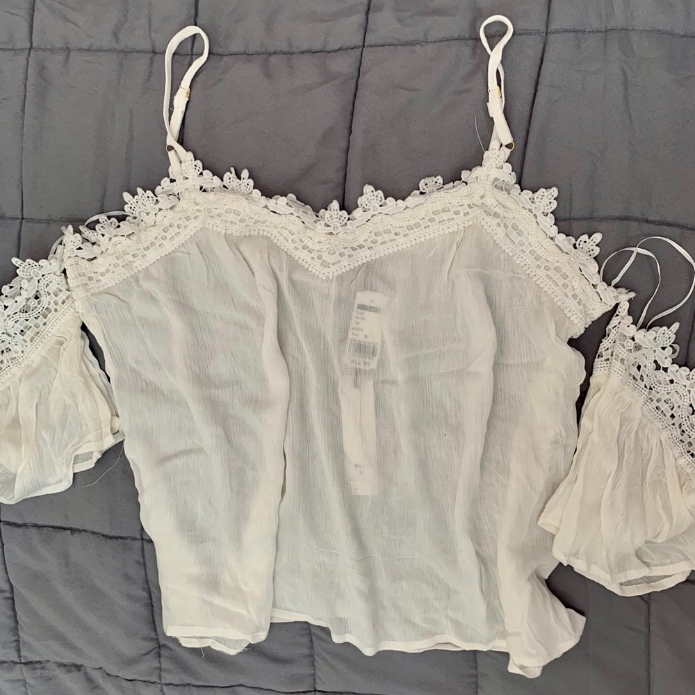 White off the shoulder top